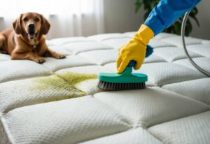 how to clean urine on mattress